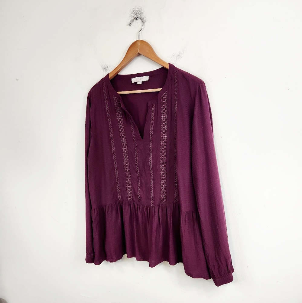 Loft Babydoll Peplum blouse